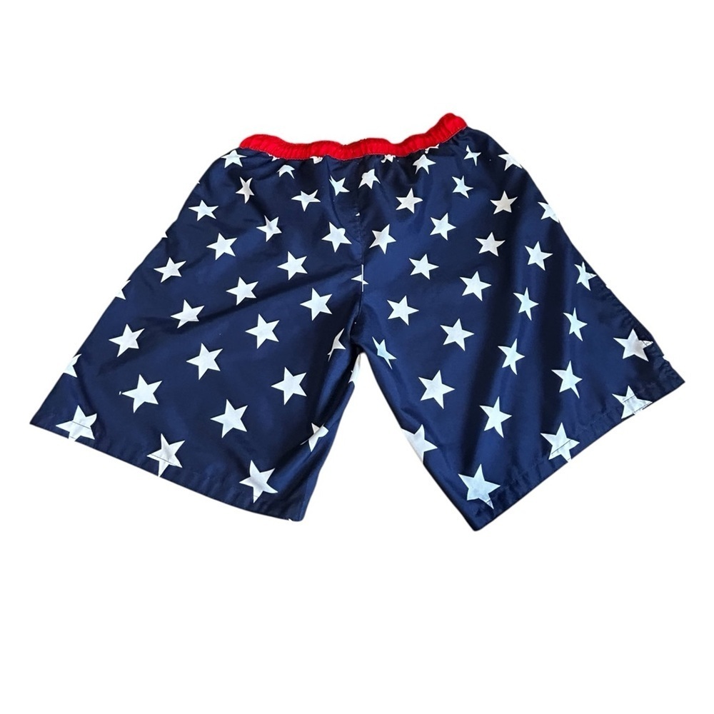 Ocean Pacific Dream Wave USA Star Swim Trunks Mens L Patriotic Board Shorts - Picture 2 of 9